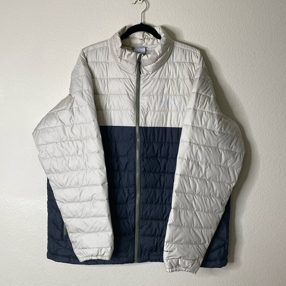 Columbia powder light men’s jacket XXL new grey ivory insulated - Picture 2 of 9